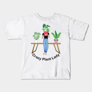 Crazy Plant Lady Kids T-Shirt